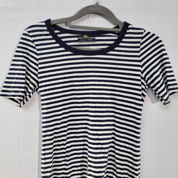 Mark D. Sikes White & Purple Striped 100% Cotton Shirt Short Sleeves Size S - Picture 5 of 8